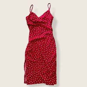 Red Heart Midi Dress